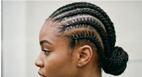 AI-style image of a Black woman with cornrows