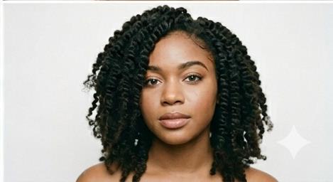 AI-style image of a Black woman with crochet style
