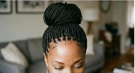 AI-style image of a Black woman with micro braids