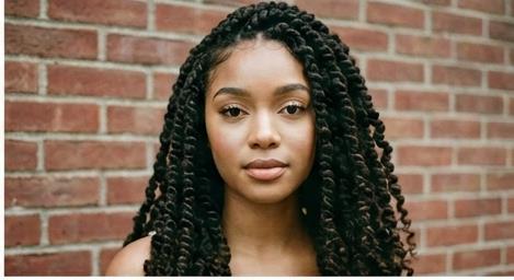 AI-style image of a Black woman with passion twists